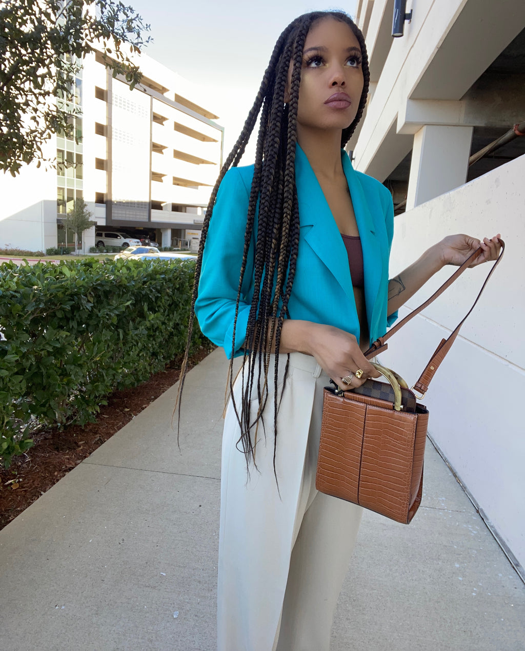 Carriage’ Vintage Teal Crop Blazer (8)