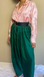 Green Silk Harem Pants (L)