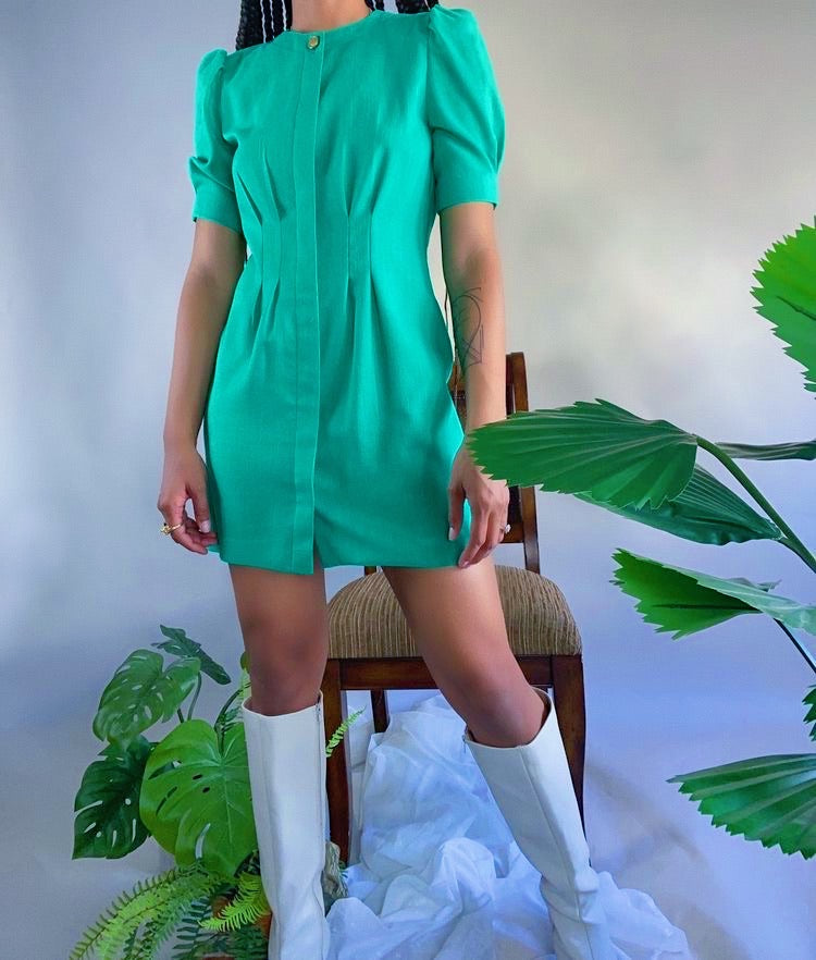 80s Faye’ Green Reconstructed Vintage Mini (6)