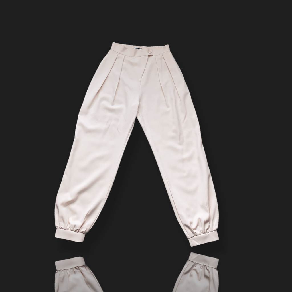 Baggy High Rise off-white Trousers (8)