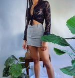 Bella’ Vintage Black Lace Button Up(S)