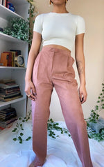 High Rise Farrah’ Blush  Suede Pant (M/L)