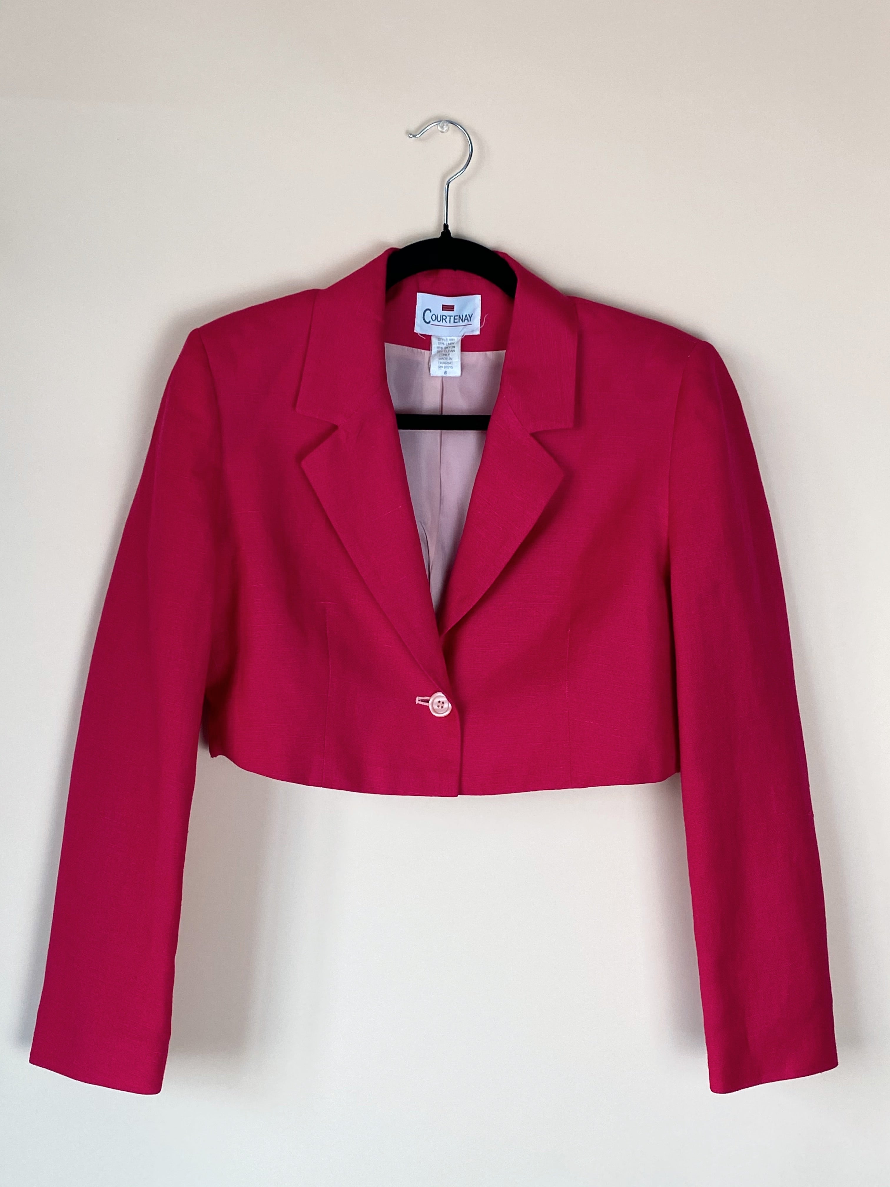 Courtenay’ Fuchsia Cropped Blazer(6)