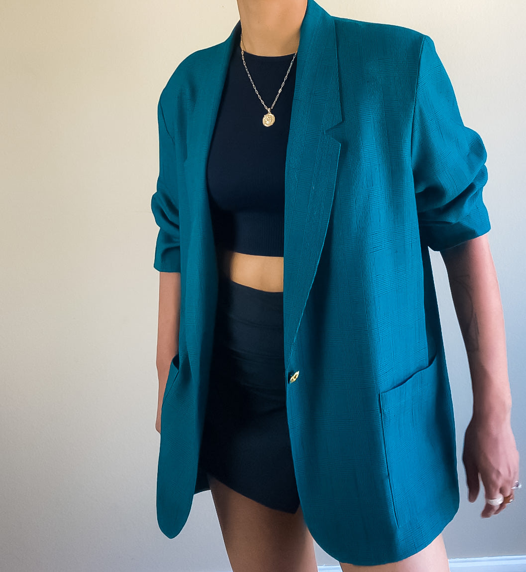 Vintage Menswear Green Oversized Blazer L/XL