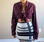 Vintage Printed Aztec Mini Skirt (XS)