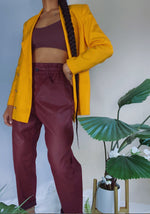 70’s Canary Yellow Double Breasted Blazer (6) Reworked**