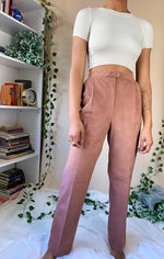 High Rise Farrah’ Blush  Suede Pant (M/L)