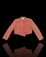 Redesigned 90’s Klein Orange Sherbet Crop Tailored Blazer (M)