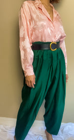 Green Silk Harem Pants (L)