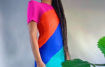 Santa Fe 90’s Color Block Dress (4)