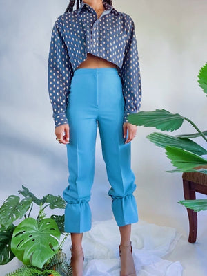 Vintage Stone Blue High waisted Pant (2)