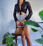 Bella’ Vintage Black Lace Button Up(S)