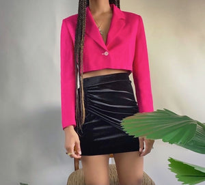 Courtenay’ Fuchsia Cropped Blazer(6)