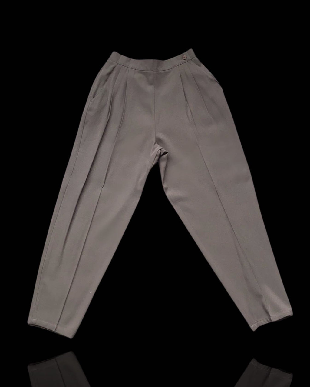 Redesigned Vintage Beige Brown Cropped  Rayon Trouser (S-M)
