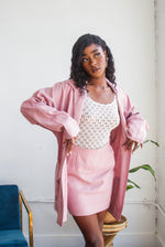 Vintage Redesigned Dusty Pink 2 piece Set 100% Silk (4)