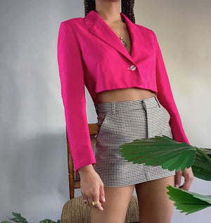 Courtenay’ Fuchsia Cropped Blazer(6)