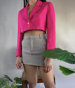 Courtenay’ Fuchsia Cropped Blazer(6)