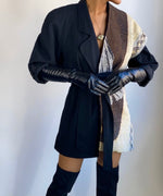 Vintage Black Wool Wrap Trench Dress | Redesigned Trench Coat | Jacket Dress (M)