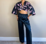 High Waist Wide Leg Boho Pants (M)