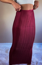 Long Pleated Burgundy Midi Skirt | Fitted Midi Skirt | Long Pleated Maxi Skirts (27)