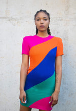 Santa Fe 90’s Color Block Dress (4)