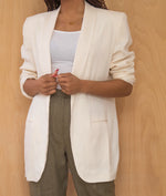 Vintage Klein Silk Cream Blazer (14)