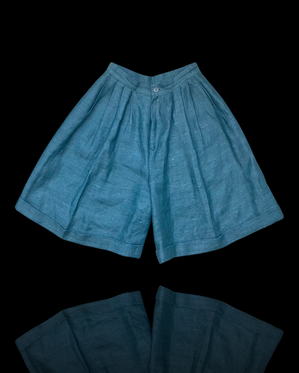 80’s Reworked High Waisted Mom Short in Cyan Blue (25)