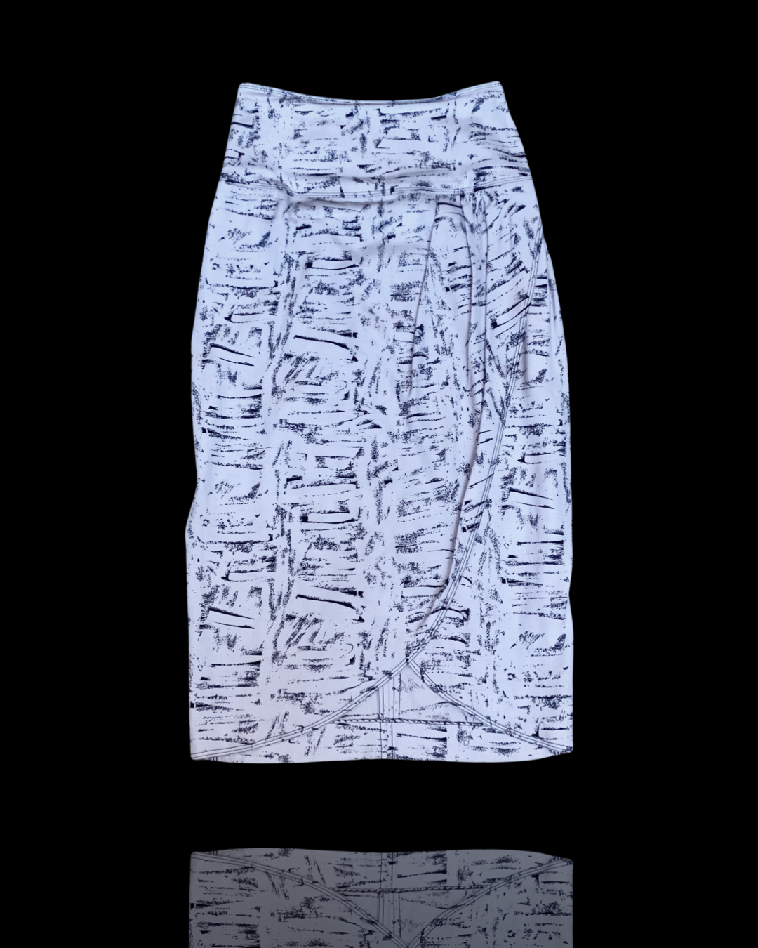 Diana’ Vintage Rayon Paint Stroke Wrap Skirt (6)