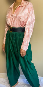 Green Silk Harem Pants (L)