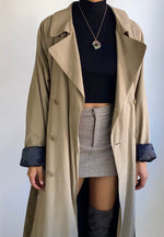 Vintage Double Breasted Belted Trench Coat Light Beige | London Fog Trench Coat | Boyfriend Trench Coat (XL-XXL)