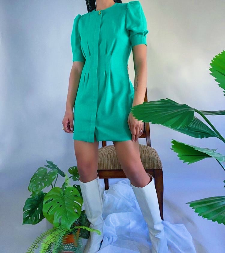 80s Faye’ Green Reconstructed Vintage Mini (6)