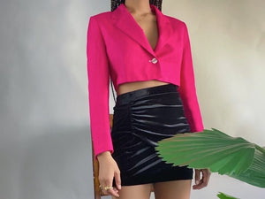 Courtenay’ Fuchsia Cropped Blazer(6)