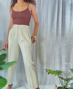 ‘Anna’ Wool Cream Crop Pant (S) **